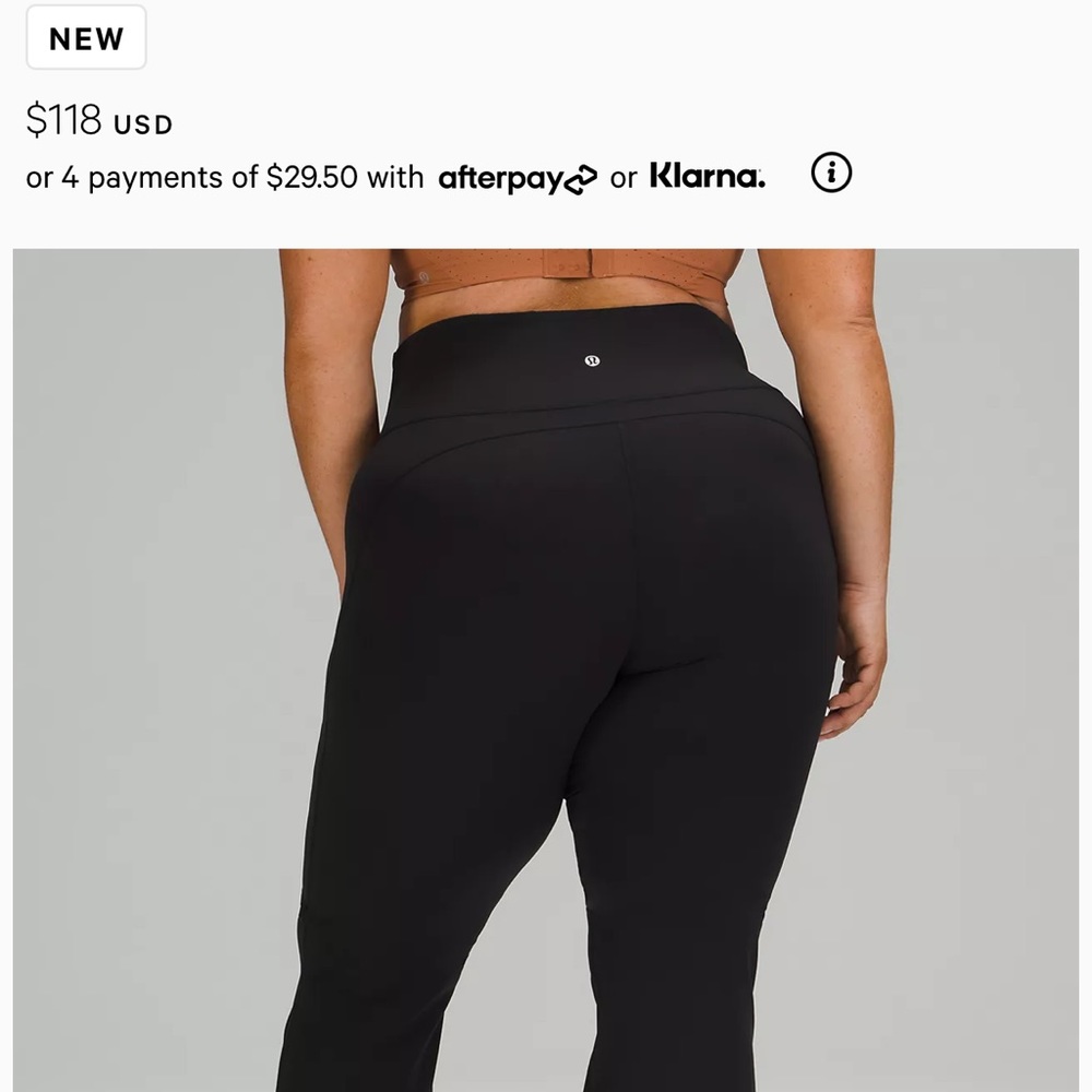 Lululemon “Groove Super-High-Rise Flared Pant” Nulu fabric